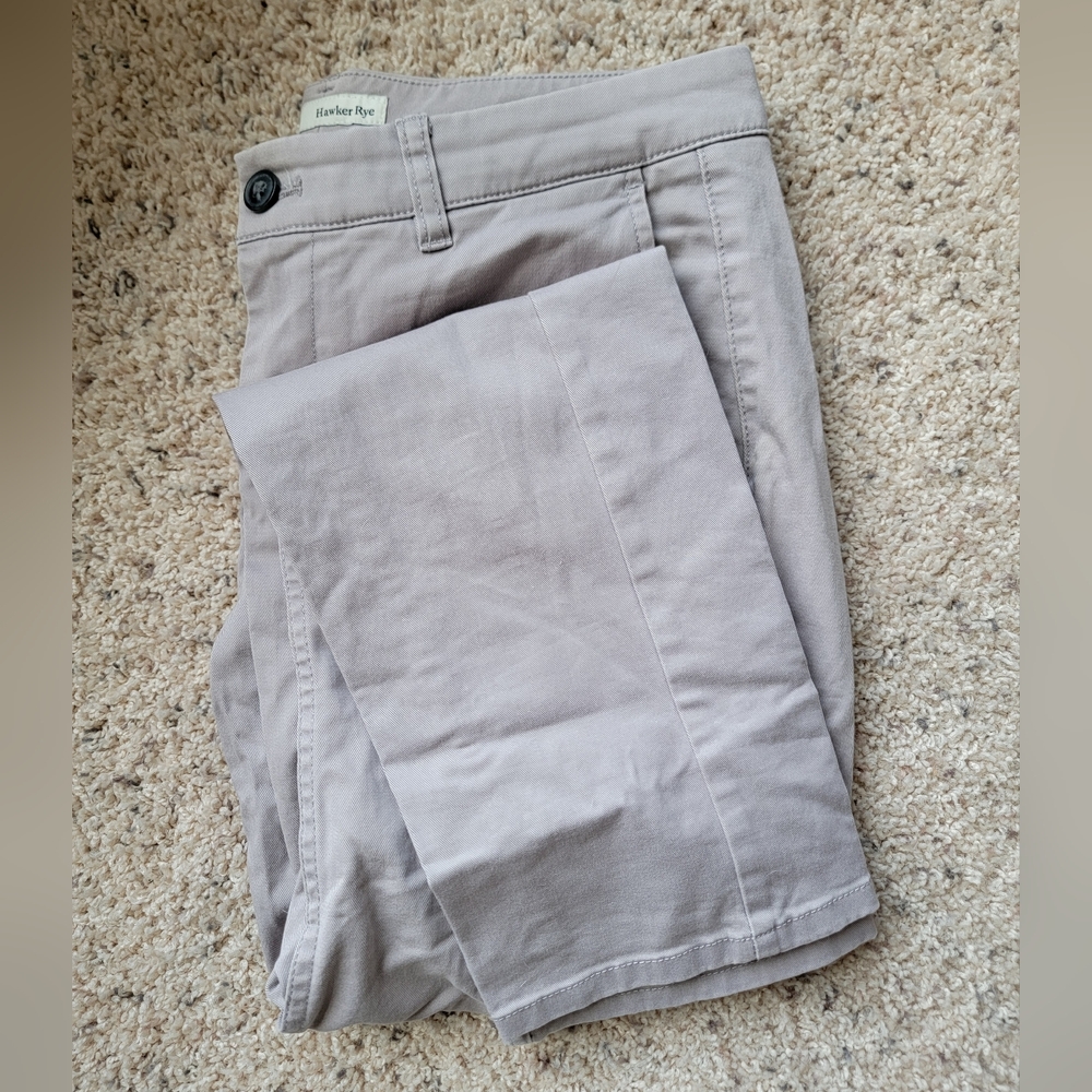 Hawker Rye Men's Slim Fit Chino Pants Mauve Beige 30 x 30